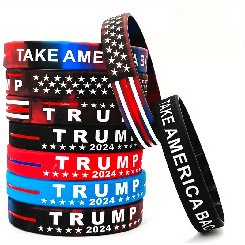Trump Keep America Great For President 2024 Silicone Bracelets