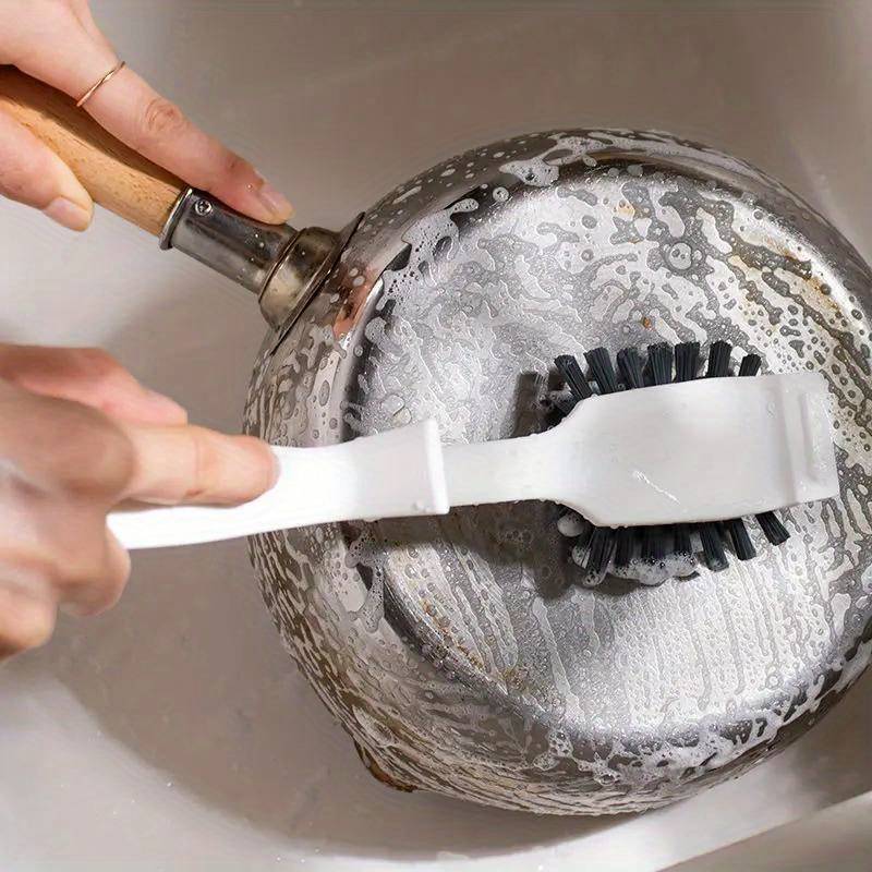 multifunctional kitchen brush with long handle suitable for pan pot dish and bowl cleaning no power required 7