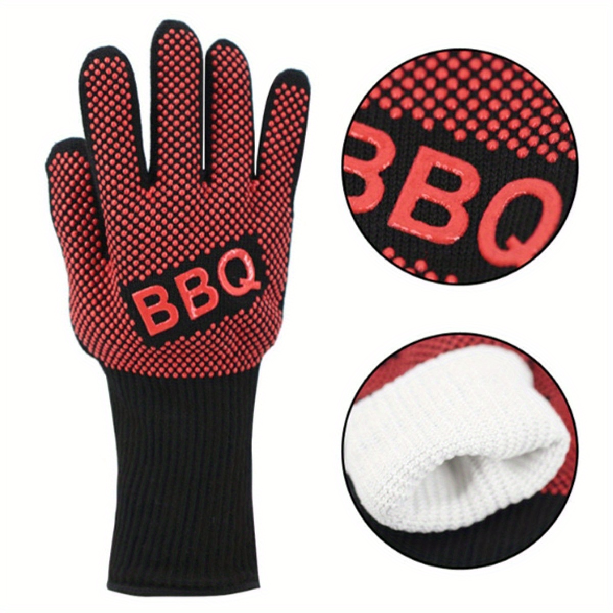 Guantes de seguridad Rojo Medio Alta Temperatura Resistente 800