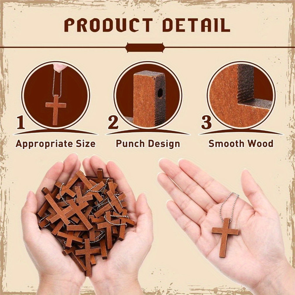 Mini Wooden Cross Bulk Cross Charm Small Wood Cross Pendant - Temu