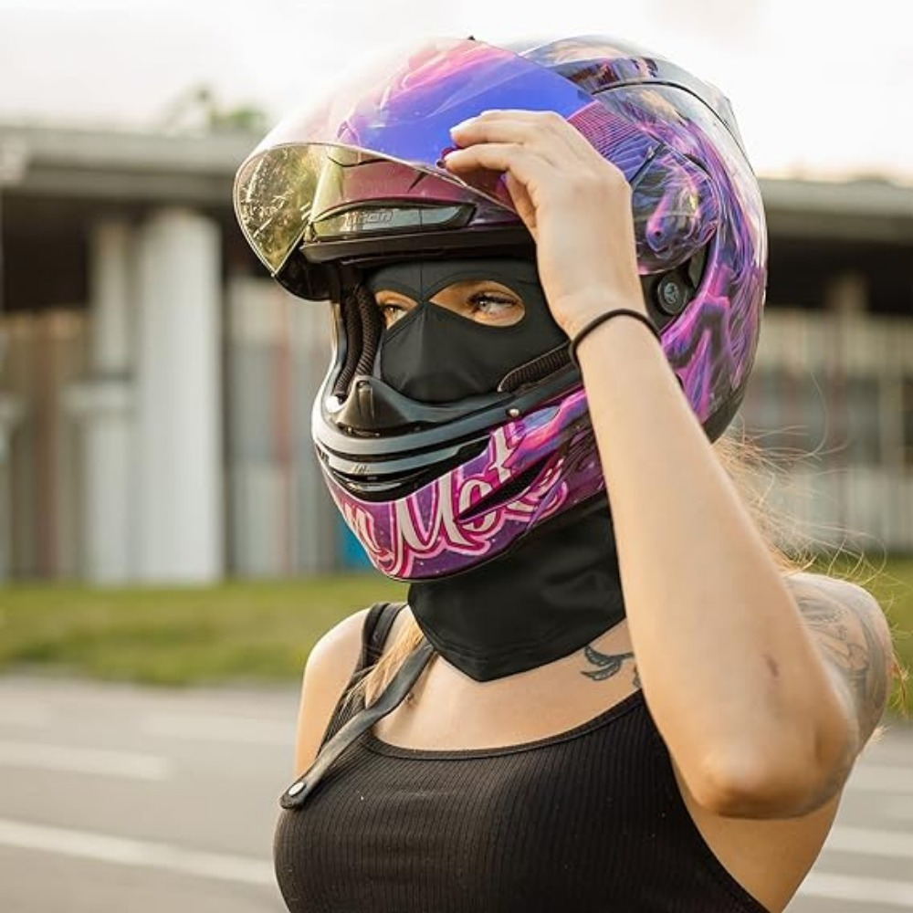2 Pack Red Ski Mask Sun Protection Lightweight Balaclava Face Mask Men  Women Football Motorcycling