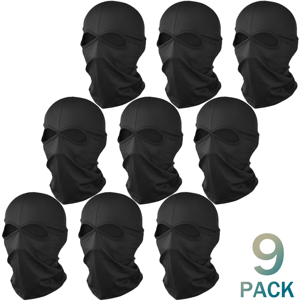 3/6/9pcs Balaclava Face Mask for Men Women, Windproof UV Protection Full Face Cover, Outdoor Sport Cycling Ski Mask Motorcycle Helmet Liner,Temu