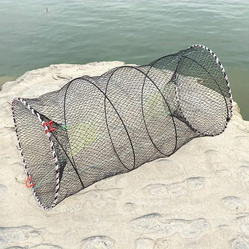 1pc, Portable Foldable Fishing Net For Crab, Small Fish, And Crayfish  Lightweight Fishing Trap Tackle With 25*48cm/9.84*18.9inch Size