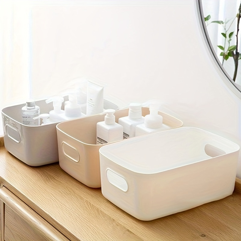 Abhsant Storage Box Desktop Sundries Snack Storage Box Office Storage Box  With Lid Storage Basket Cosmetic Storage Small Box : : Home &  Kitchen