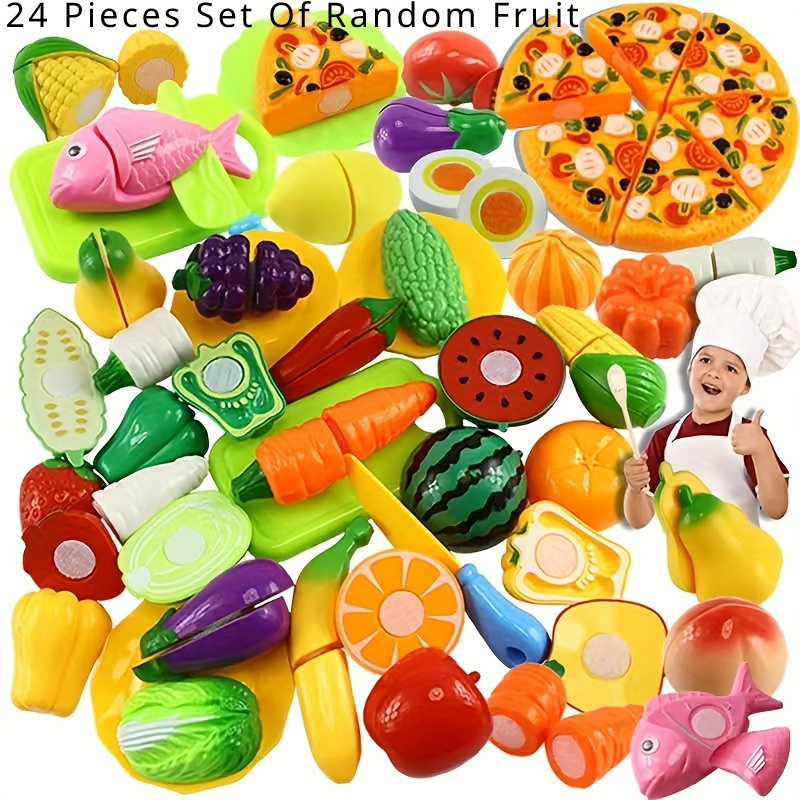 23 pezzi simulazione cucina tagliata frutta giocattolo set, play house set  con cestino per giochi di ruolo per bambini
