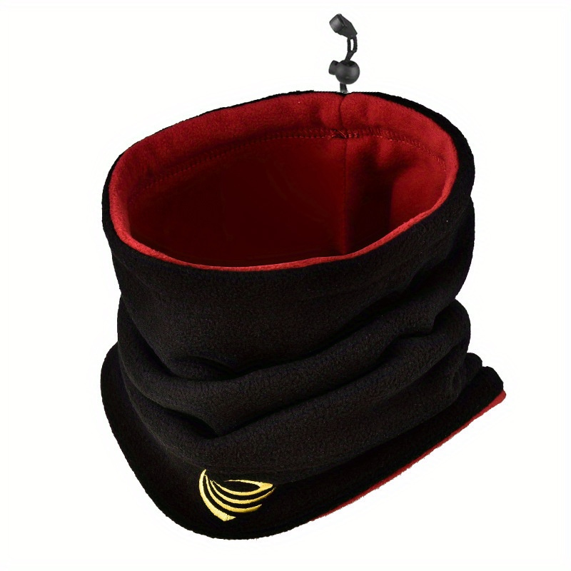 Men's Winter-lined Thickened Neck Gaiter And Hat Combo, Knitted Scarf, Trendy Unisex Scarf, Neck Warmer For Outdoor Activities