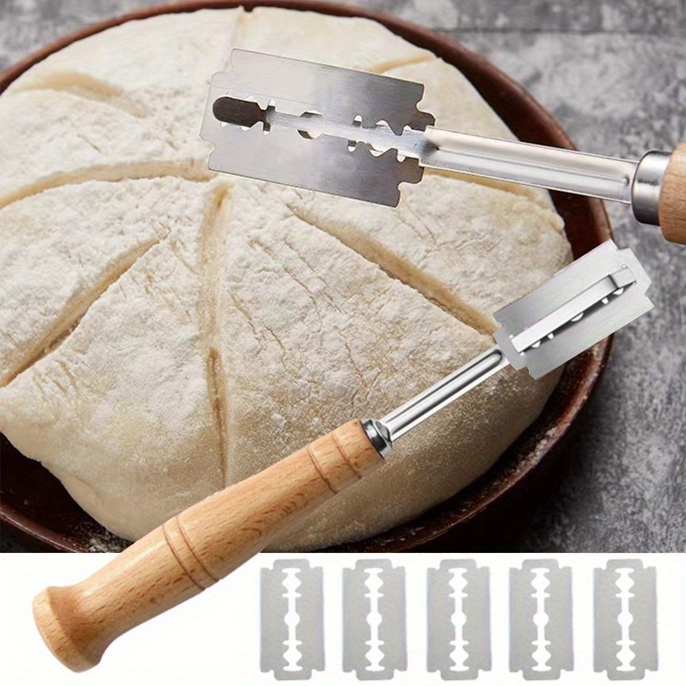 Wooden Handle Sourdough Bread Scoring Lame Bread Slashing - Temu