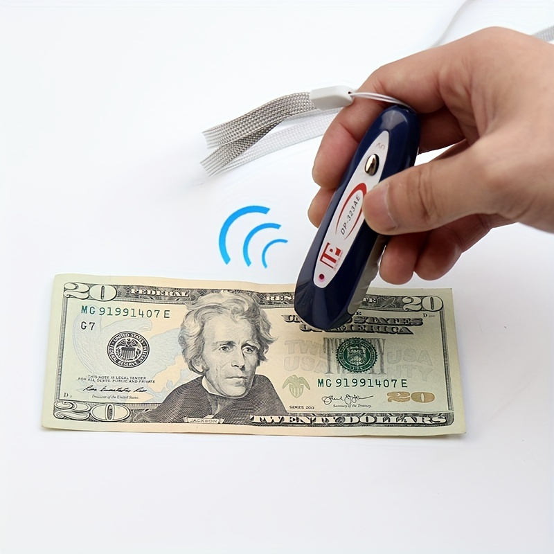 2pcs Détecteur de faux billets de vérificateur d'argent avec le stylo bleu  portatif pour vérifier l'argent faux