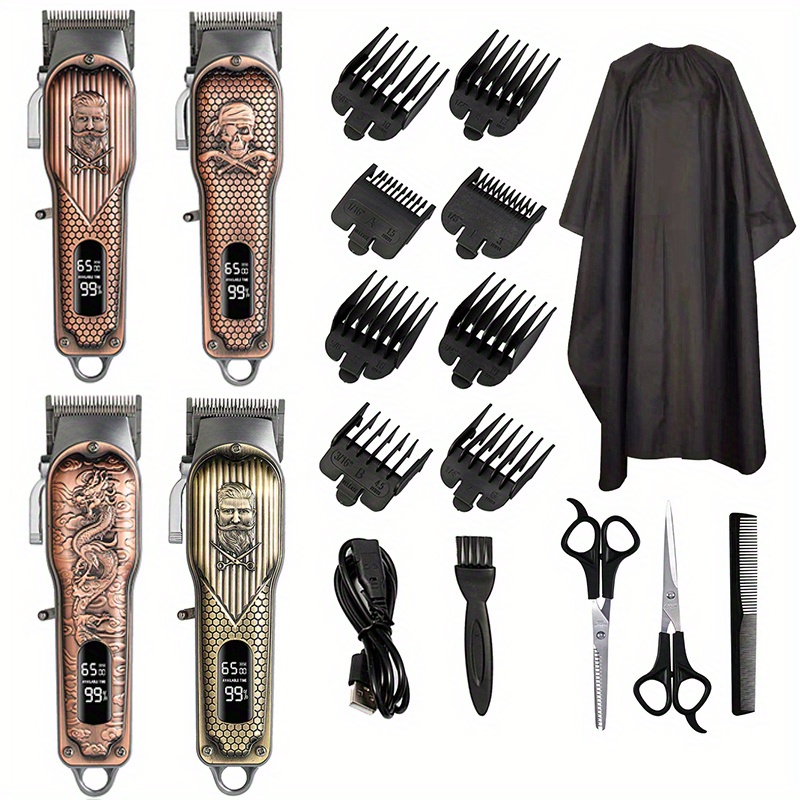 Cortadora de pelo profesional para hombres, máquina de cortar cabello  inalámbrica, recortadora de pelo eléctrica de peluquería para hombres,  juego de