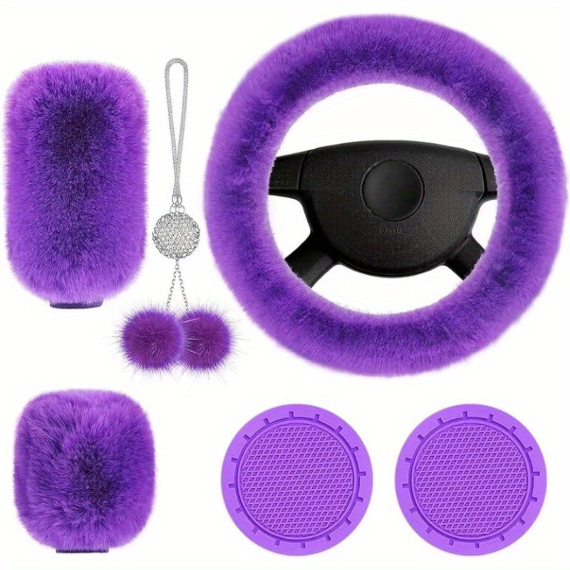 Purple Girly Car Accessories Set -Neck Pillow Visor Organizer