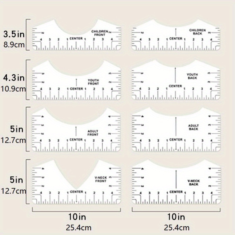 4PCS-Black) - Tshirt Ruler Guide for Vinyl,T Shirt Ruler to Centre Designs  Set T-Shirt Alignment Tool for Vinyl Placement Tee Shirt Guide Ruler for  Heat P