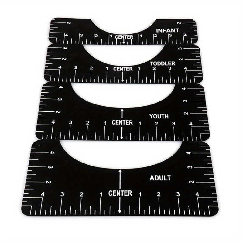 Upgraded Acrylic Tshirt Ruler for Heat Press, T-Shirt Measure Ruler Guide  Making Center Graphic Vinyl Embroidery Tee Shirt Rulers Alignment Tool