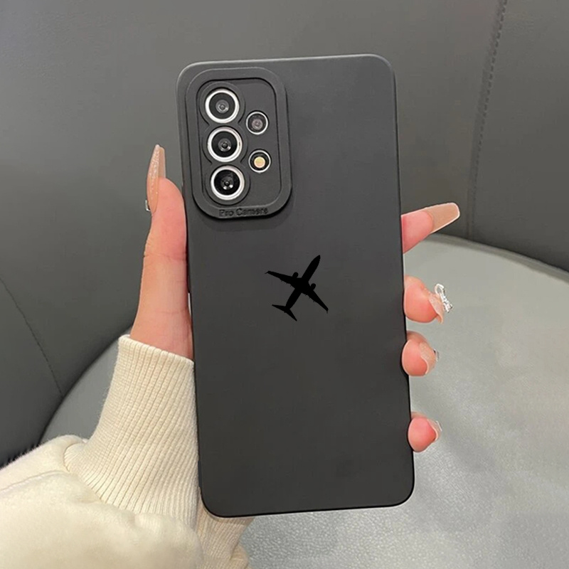 

Black Aircraft Phone Case For Galaxy S23 S23 Ultra S20 S20+ S20 Fe S21 Fe 5g S22 S22+ Galaxy A14/a23/a32 55g/a52/a54 5g Phone Case