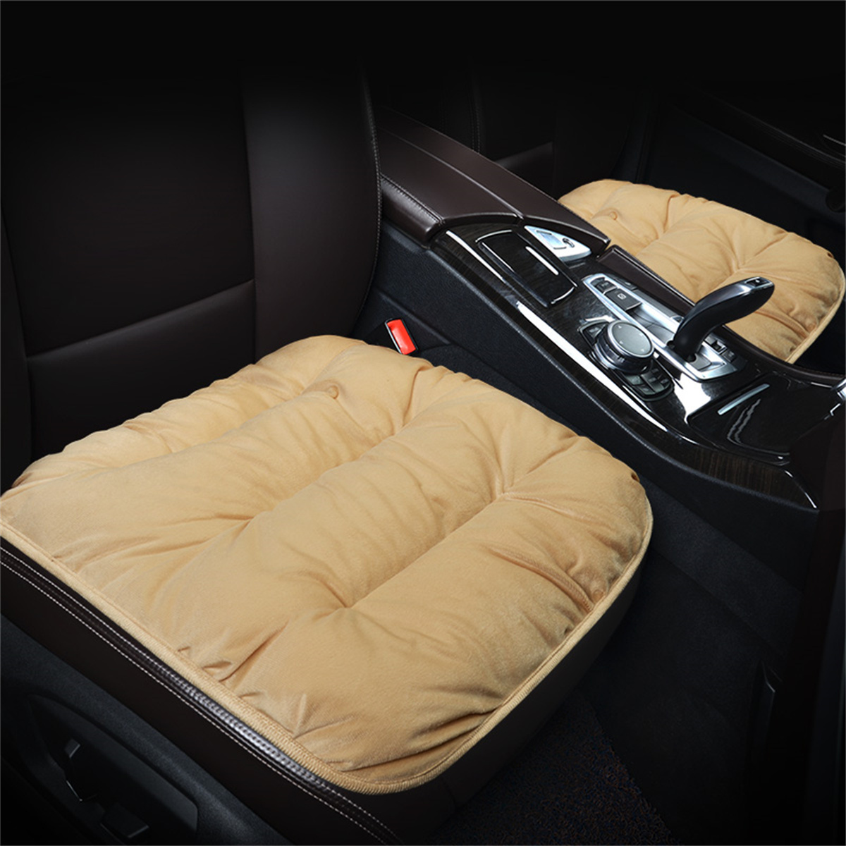 New Winter Car Seat Cushion Thickened Warm Short Plush Rear - Temu