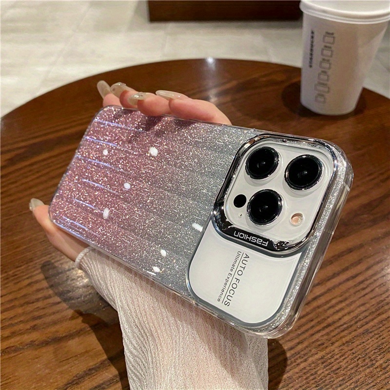 Luxury Glitter Diamond Transparent Case For iPhone 14 13 12 11 Pro Max Plus  Lens Protection Shockproof Bumper Cases Cover