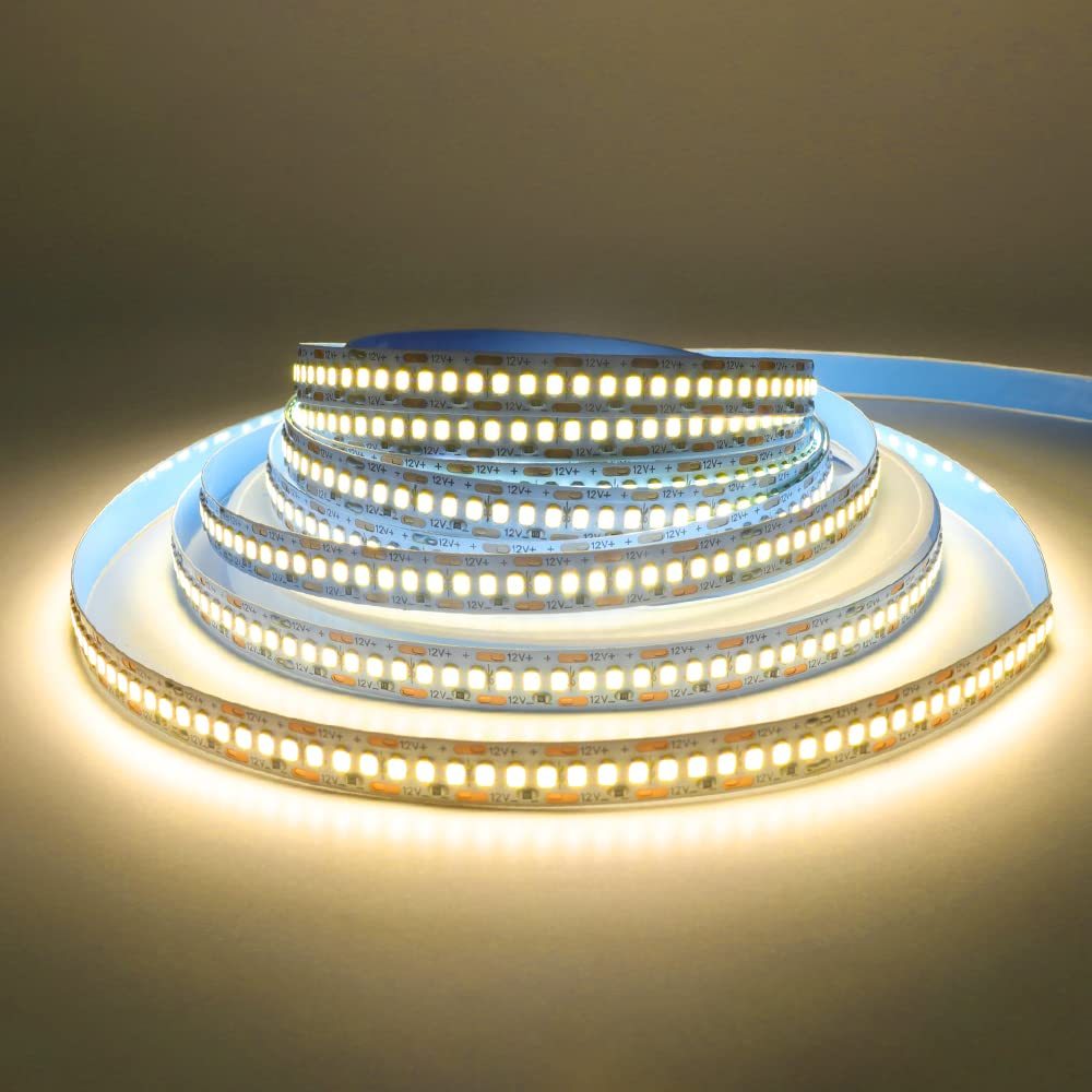 Paquete de 2 tiras de luces LED con sensor de movimiento blanco cálido con  recargable de 3,28 pies, luz LED para armario, luces seguras activadas por