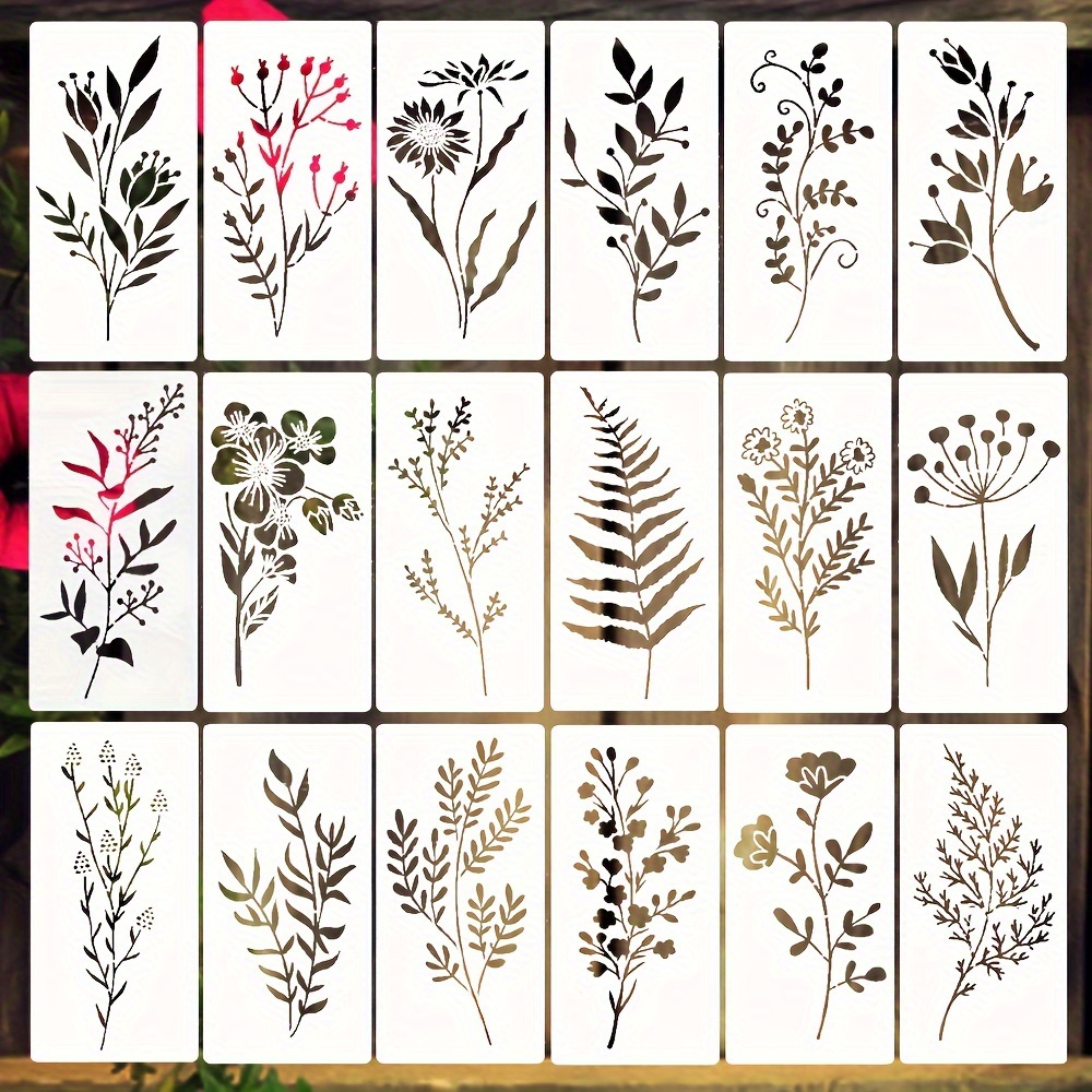  Flower Stencils for Painting, 64pcs 3 Inch Stencils for Crafts  Rock Painting Stencils Plastic Reusable Stencils for Painting on Wood Wall  Tile Home Decor : Arts, Crafts & Sewing