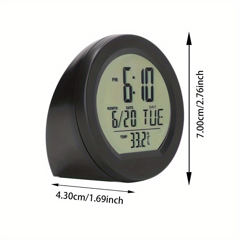 Reloj Digital Coche Pantalla Temperatura Reloj Electrónico - Temu
