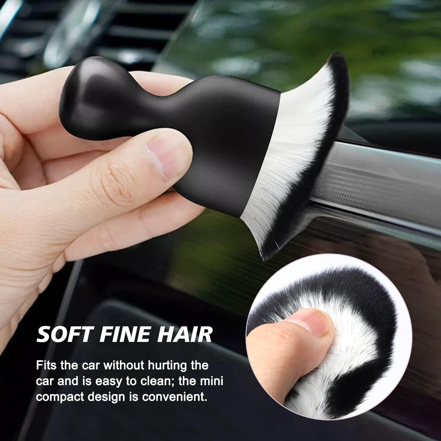Car Interior Dust Brush Car Detailing Brush Soft Bristles - Temu