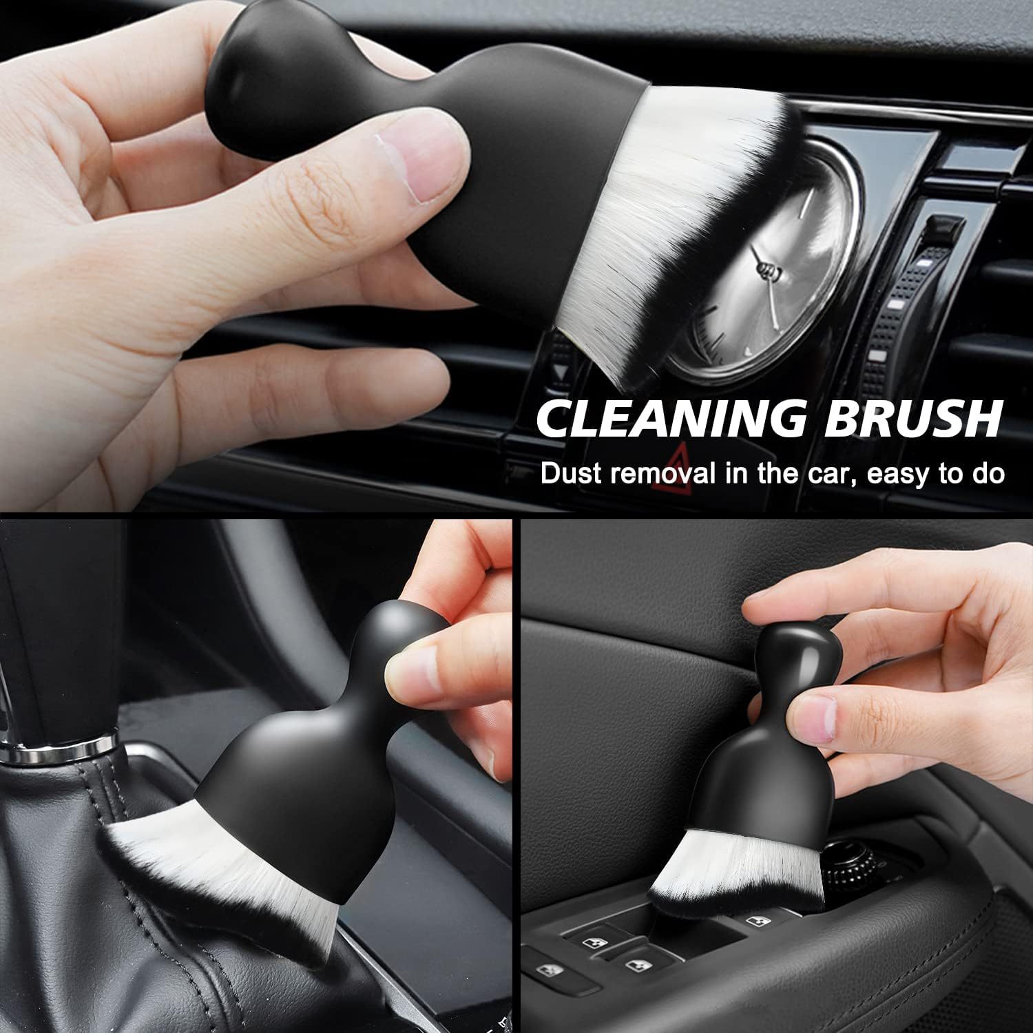 Car Interior Dust Brush Car Detailing Brush Soft Bristles - Temu