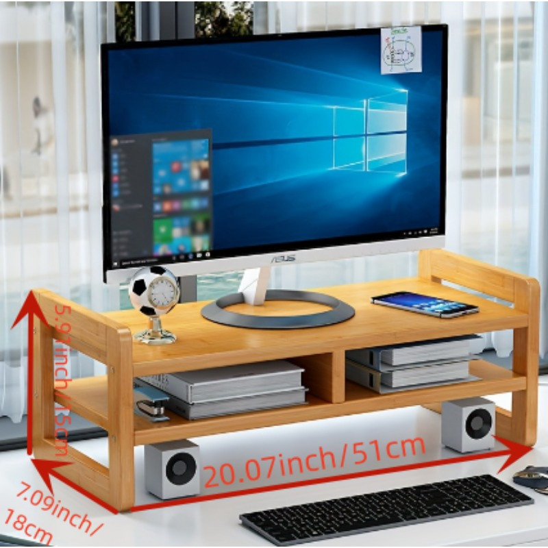 WELLAND Soporte elevador para monitor con cajones soporte para monitor de  computadora soporte organizador de escritorio para laptop PC suministros –  Yaxa Guatemala