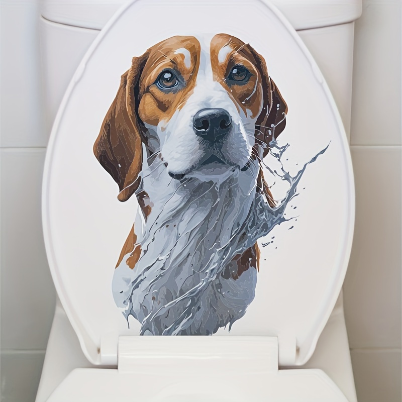 1pc Adesivo Per Toilette 3D Vivace Per Animali, Decorazione Per La Casa Con Gatto  Curioso E