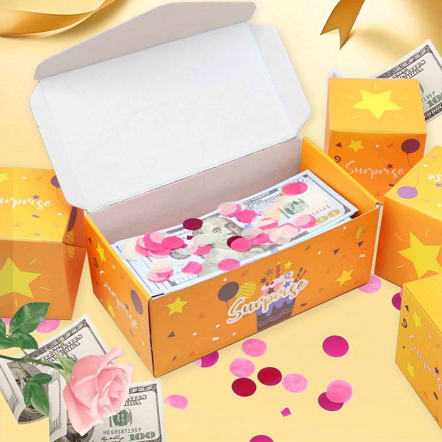 Surprise Gift Box Explosion For Money Unique Folding - Temu