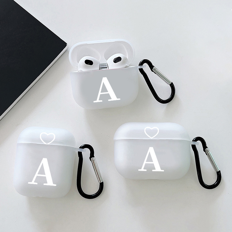 

Letter A & Heart Graphic Earphone Case For Airpods 1/2/3, Airpods Pro 1/2, Eey Gift For Birthday, Girlfriend, Boyfriend, Friend Or Yourself Pattern Headphone Case