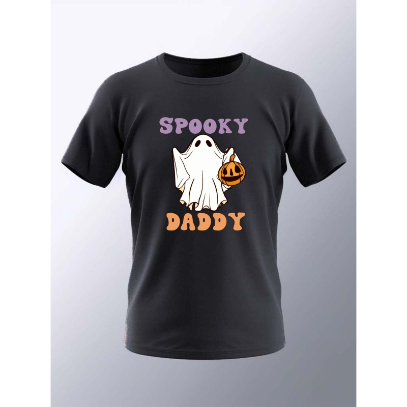 

Spooky Daddy Print T Shirt, Tees For Men, Casual Short Sleeve T-shirt For Summer