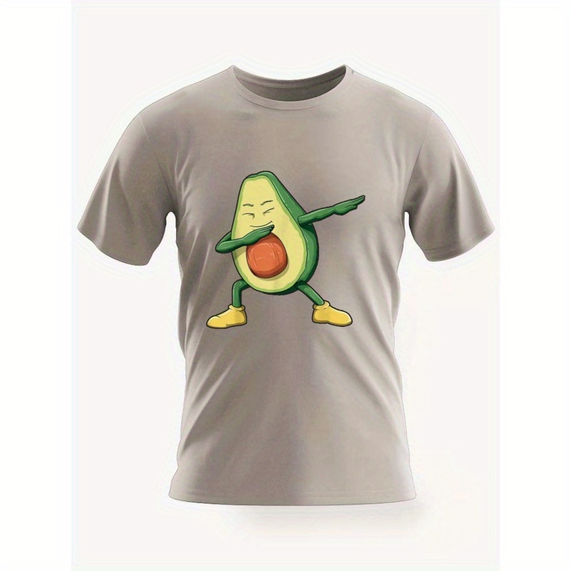 

Avocado Dabbing Print T Shirt, Tees For Men, Casual Short Sleeve T-shirt For Summer