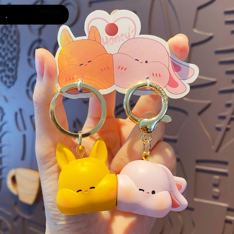 Cute Panda Keychain Cartoon Doll Keyring Bag Pendant