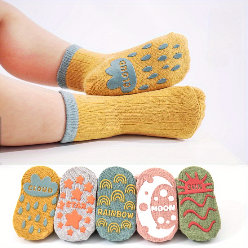 Baby Boy's Non Slip Cute Animals Pattern Knitted Socks Comfy - Temu