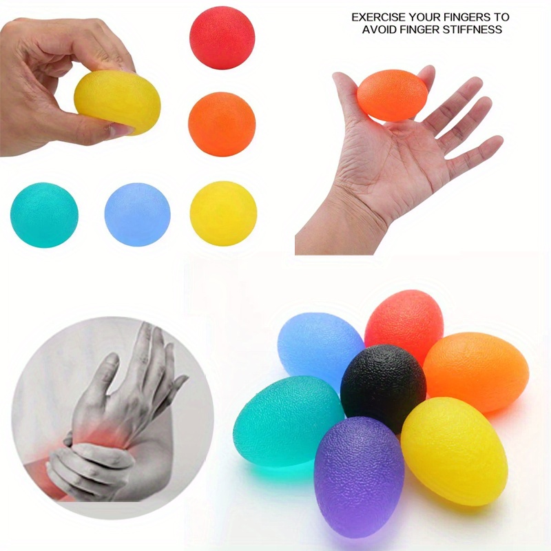 Pelota de ejercicio de mano para terapia de dedos, fortalecimiento de  agarre, mejora la flexibilidad, bolas de alivio del estrés, entrenamiento  de