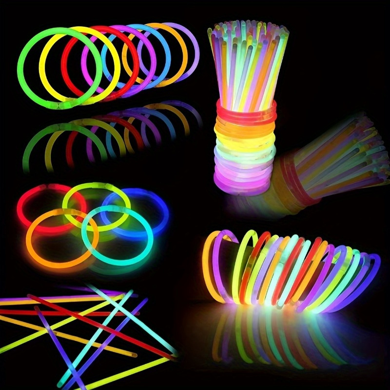 50pcs Mixed Color Party Glow Stick, Glow In The Dark PVC Light Stick, For  Party