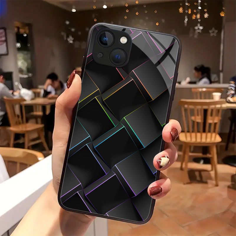 3D Square Graphic Printed Phone Case for iPhone 15 Pro Max 14 Pro Max  13 Pro Max 12 Pro Max 11 Pro Max
