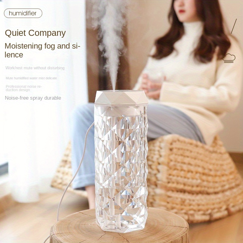 

Crystal Atmosphere Lamp Humidifier, Home Office Desktop Large Spray Water Replenisher, Usb Romantic Bedside Lamp Gift