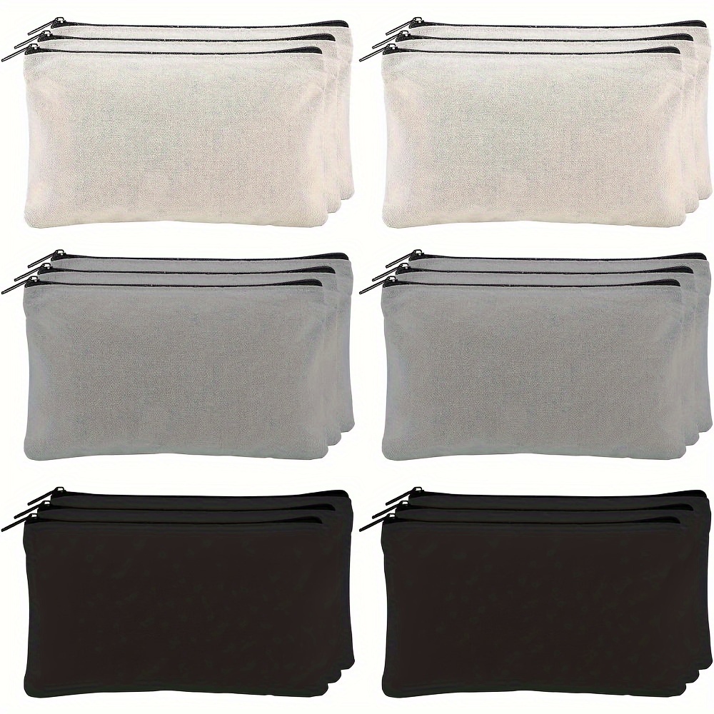 Blank Diy Craft Bag Canvas Pencil Case Blank Makeup Bags - Temu