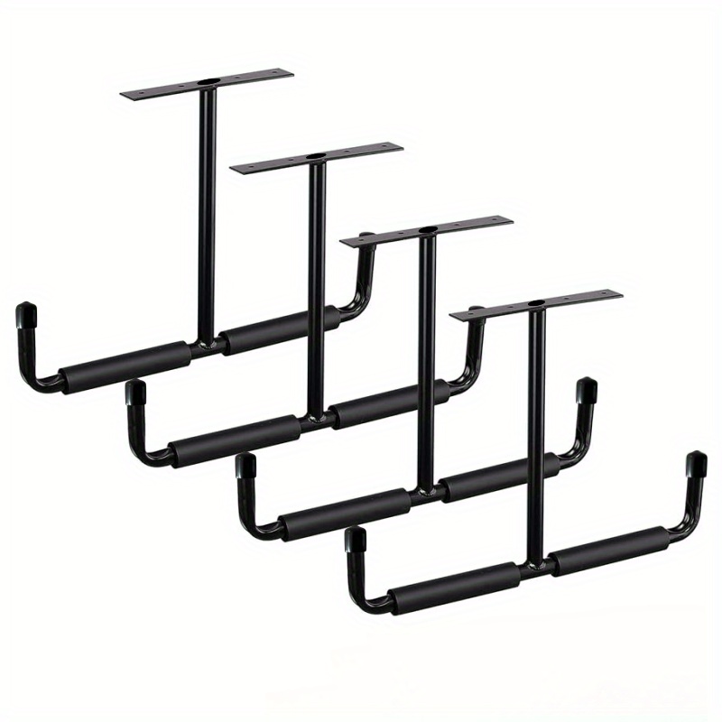 

1/2/3/4pcs Garage Storage Hook Rack, Ceiling Installation, Heavy-duty Hook, Ladder Hook, Suitable For Hanging Hoses, Wood, And Other Items, Suitable For Gardens, Garages, And Living Rooms