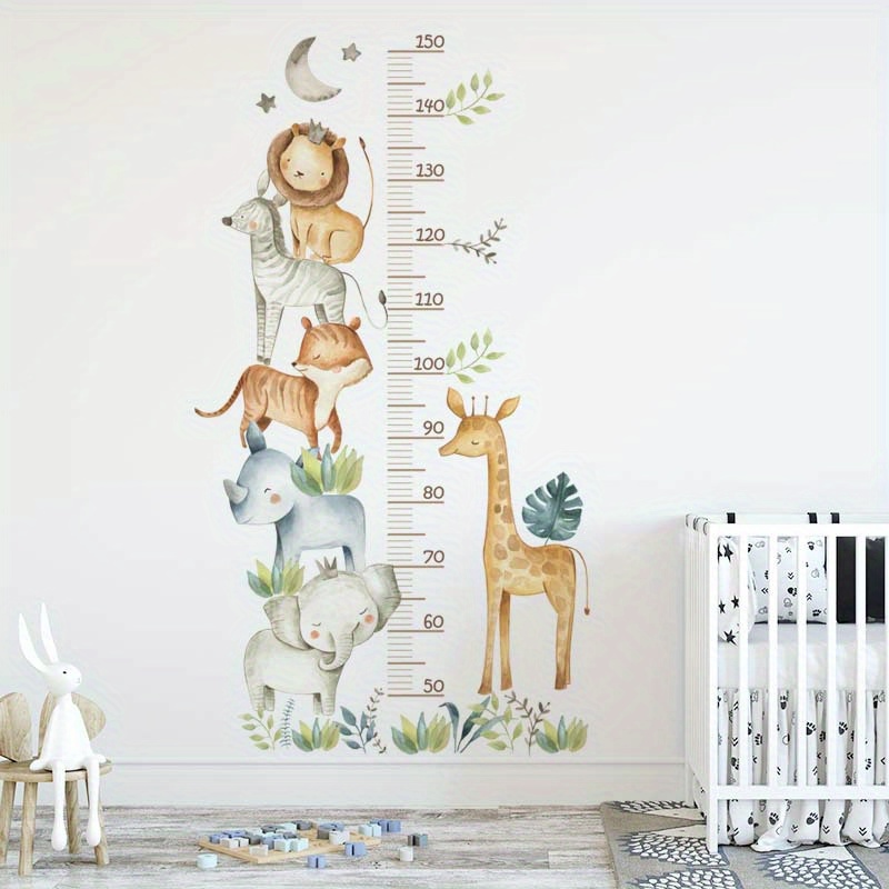 medidor altura niños de vinilo arbol animales - Murales de pared