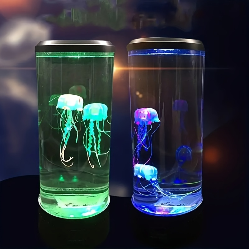 Lampe à bulle lumineuse avec Poisson, LED Aquarium avec Télécommande, 17  Couleurs, 4 Modes, Lumière RGB d'ambiance Décoration de Maison Chambre,  Cadeau pour les Enfants Adults, Noir