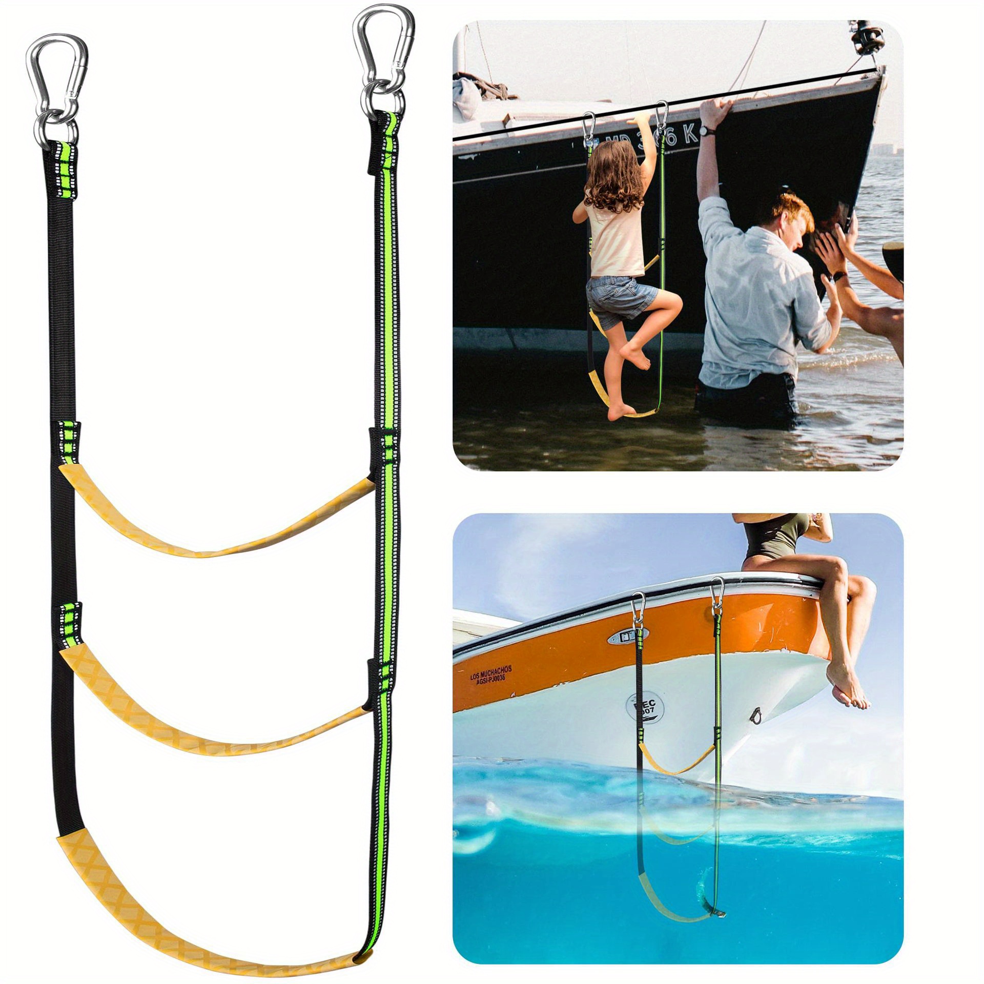 3/4/5-* Rope Ladder Extension, Boarding Ladder With Hook For Inflatable  Boat, Kayak, Motorboat, Sailboat