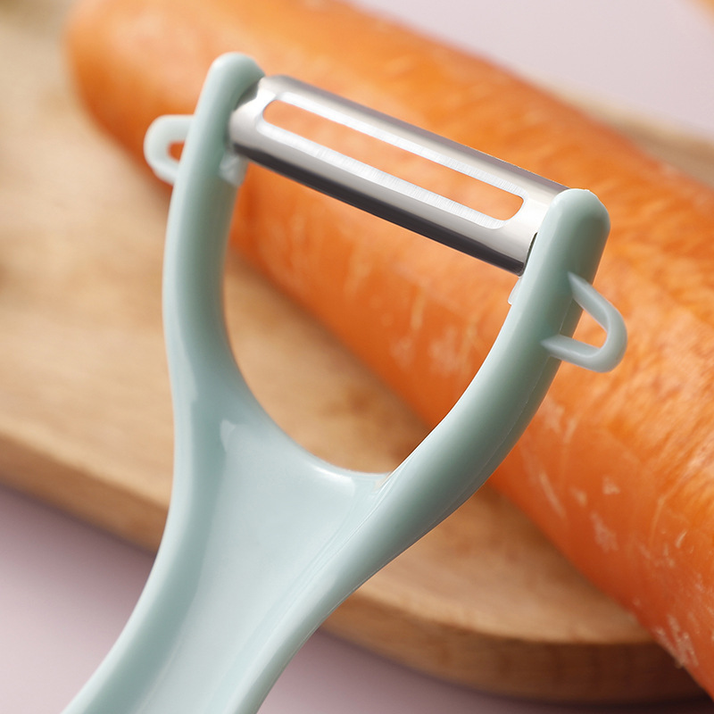 Pelador de verduras y frutas de cocina - Pelador giratorio de acero  inoxidable para papas y zanahorias