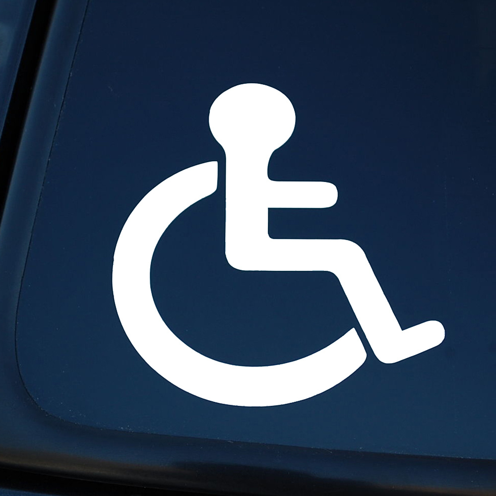 Autocollant de parking pour handicapés.