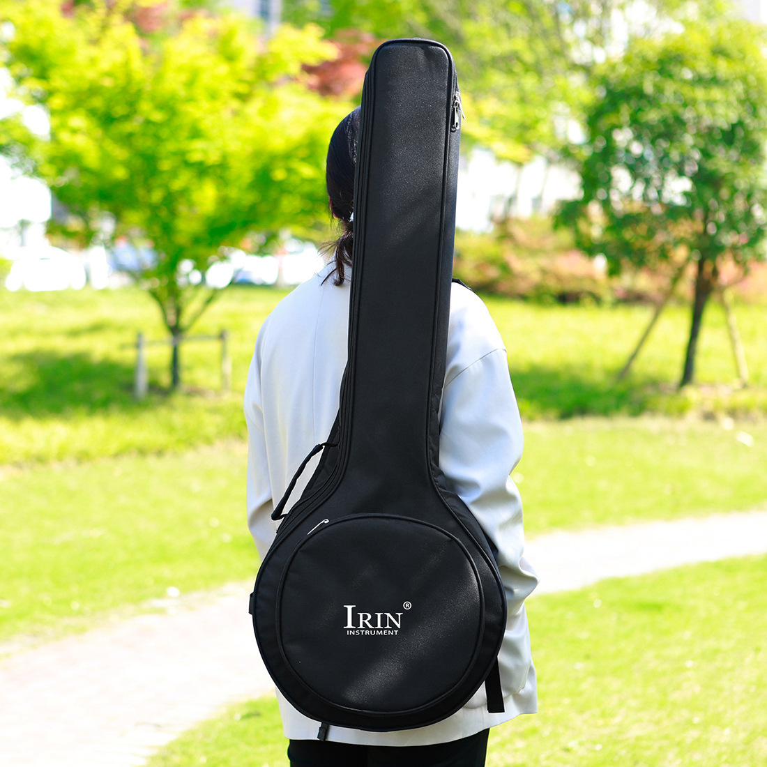 

Irin Bz-04 5-string Banjo Bag 600d Oxford Cloth Thickened Shockproof And Waterproof Backpack Instrument Backpack Banjo Bag