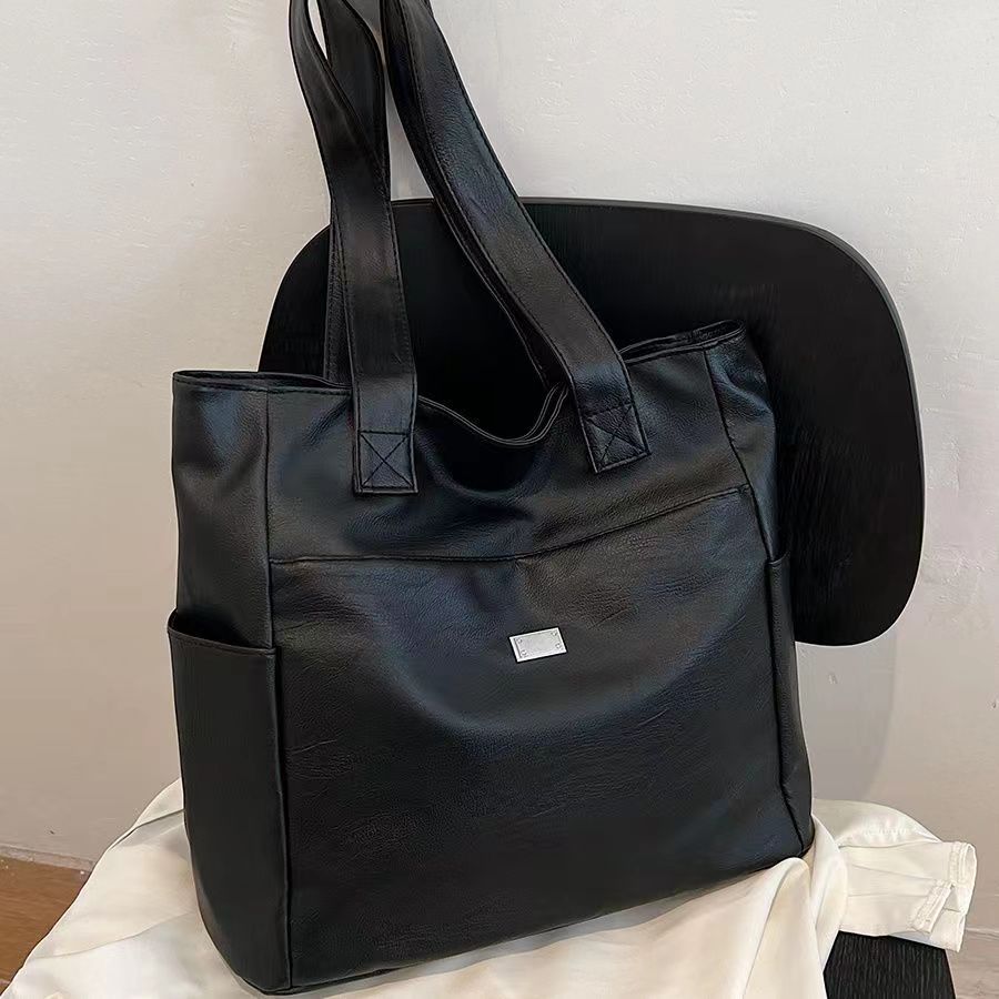 Image of Large Bag Women's 2023 Korean Version Versatile Easy Large Capacity Tote Bag Shoulder Handbag Soft Women'