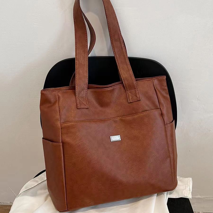Large Bag Women's 2023 Korean Version Versatile Easy Large Capacity Tote Bag Shoulder Handbag Soft Women'
