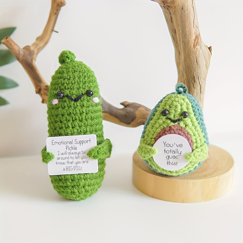 Handmade Emotional Support Pickled Cucumber Gift Crochet Emotional Support  HOT