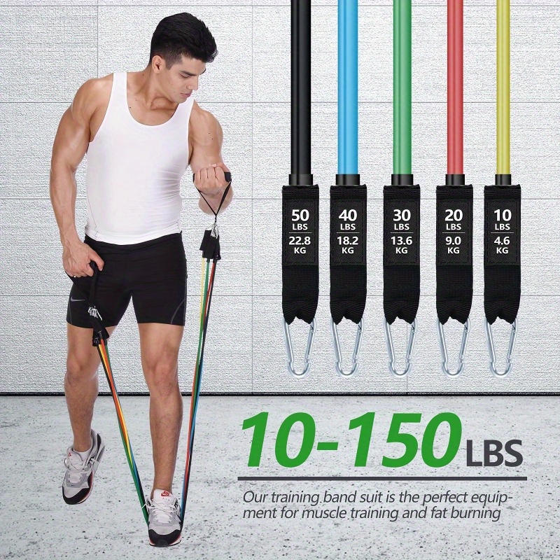 Fitness Resistance Bands Set Pilates Resistance Bands Door - Temu