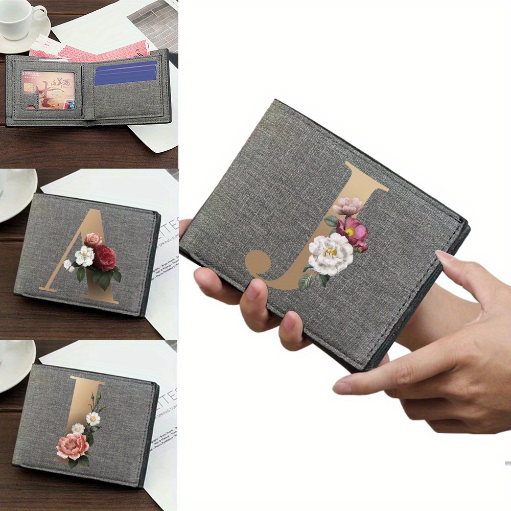 1pc Waterproof Canvas Wallet, Simple Fashion Three-fold Wallet,Temu