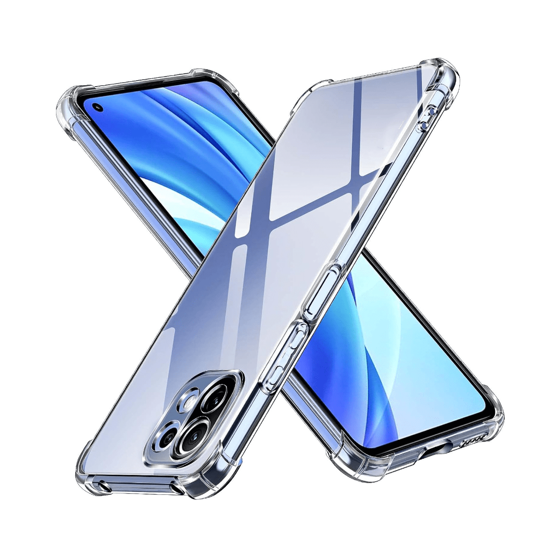 for Xiaomi Mi 11 Lite/Mi 11 Lite 5G Case Slim Shock Absorption Transparent  TPU Soft Edge Bumper with Reinforced Corners Multicolor Gradient Protective